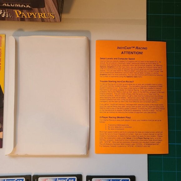 IBM PC INDYCAR RACING BIG BOX 3.5" MSDOS COMPUTER GAME 1993 VIRGIN - Picture 10 of 10
